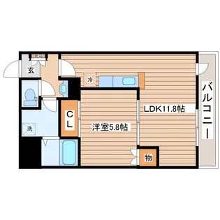 グランリピエーノパル【1階】の間取り