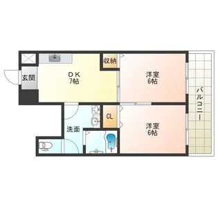 ラパンジール阿波座【8階】の間取り