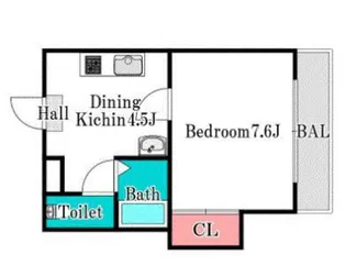リヴェール弓之町【4階】の間取り