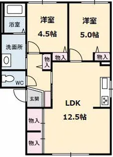 ディアス宮尾【1階】の間取り