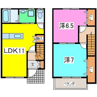 熊本県熊本市西区花園3【一戸建】の間取り