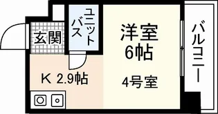 Calm東観音【5階】の間取り