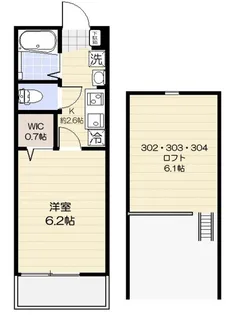 東京都北区志茂1【アパート】の間取り