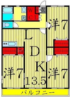 ユネックスパレス【3階】の間取り