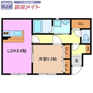 ラッキーコート【1階】の間取り