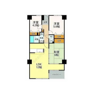 神奈川県横浜市鶴見区豊岡町【マンション】の間取り