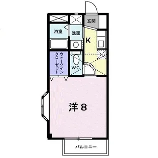 ロ-タスビレジ一番館【2階】の間取り