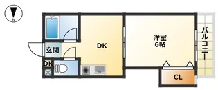 都部ハイツ【4階】の間取り