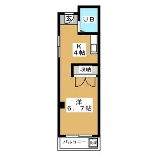 1Kの間取り画像