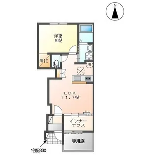 ボン クラージュ【1階】の間取り