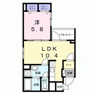 ベル西早稲田【1階】の間取り