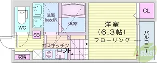ハーモニーテラス出花【2階】の間取り