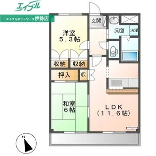 シャインエトワール【1階】の間取り