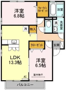セジュール マホロ B棟【2階】の間取り