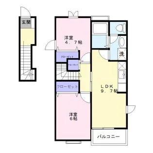 グランメール【2階】の間取り