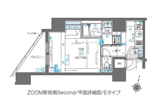 ZOOM新宿南Second【12階】の間取り