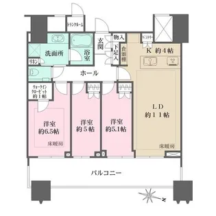 パークコート文京小石川ザタワー【38階】の間取り
