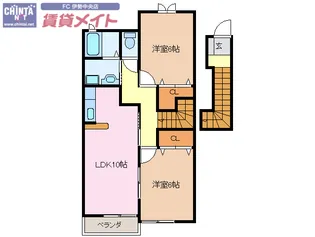プレッソ【2階】の間取り