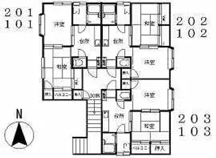 ドゥエル天神【1階】の間取り