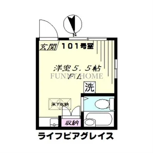ライフピアグレイス【1階】の間取り
