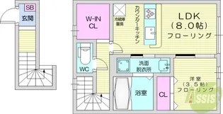 コヒナハウス【2階】の間取り