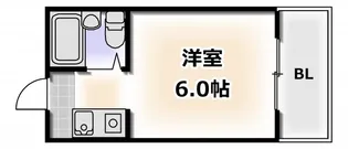グルパ大国町【3階】の間取り
