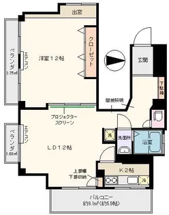 東京都中野区上高田1【マンション】の間取り