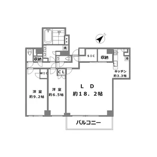 ウェリス代官山猿楽町テラス【2階】の間取り
