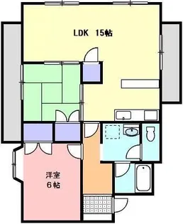 エステート三条【1階】の間取り