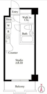 パークスクエア武蔵中原【4階】の間取り