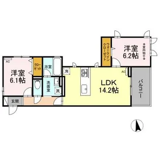 D-ROOM グラングラサ203【2階】の間取り