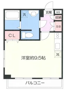 1Rの間取り画像