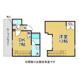 1DKの間取り画像