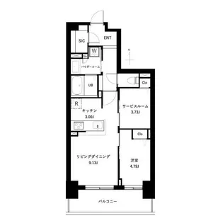 アーバンパーク谷在家【8階】の間取り