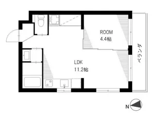 神奈川県川崎市中原区木月4【マンション】の間取り