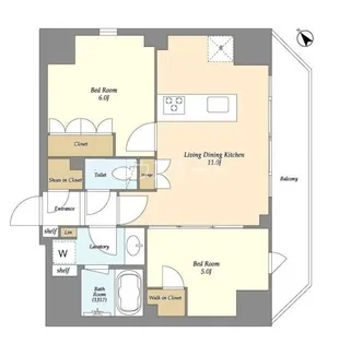 ルジェンテ・バリュ上野根岸【9階】の間取り