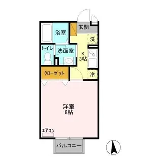 茨城県牛久市田宮2【アパート】の間取り