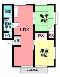 サンハイツA【1階】の間取り