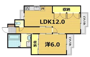 京都府京都市山科区勧修寺西金ケ崎【マンション】の間取り