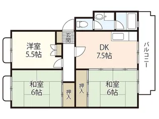 第2仁井田マンション【2階】の間取り