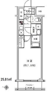 ライジングプレイス西浅草【3階】の間取り