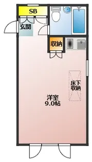 コーポFUSHIMI【1階】の間取り