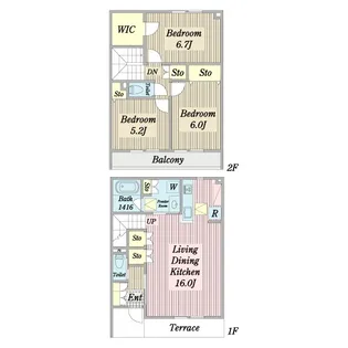 千葉県成田市並木町【一戸建】の間取り