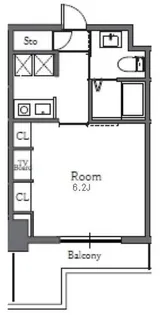 Totsu Residence Shiba【9階】の間取り