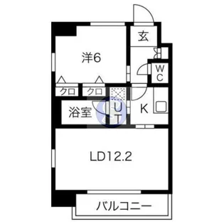 S-RESIDENCE淀屋橋【13階】の間取り