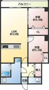 札幌グレースマンション【4階】の間取り