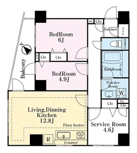 モナークレジデンス西葛西【2階】の間取り