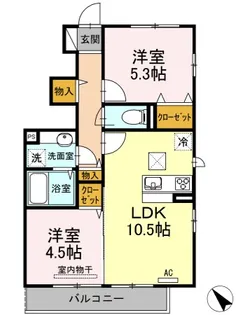 神奈川県川崎市宮前区土橋6【アパート】の間取り