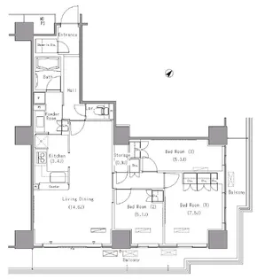 パークアクシス豊洲【15階】の間取り