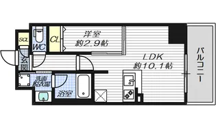 大阪府大阪市北区中崎1【マンション】の間取り